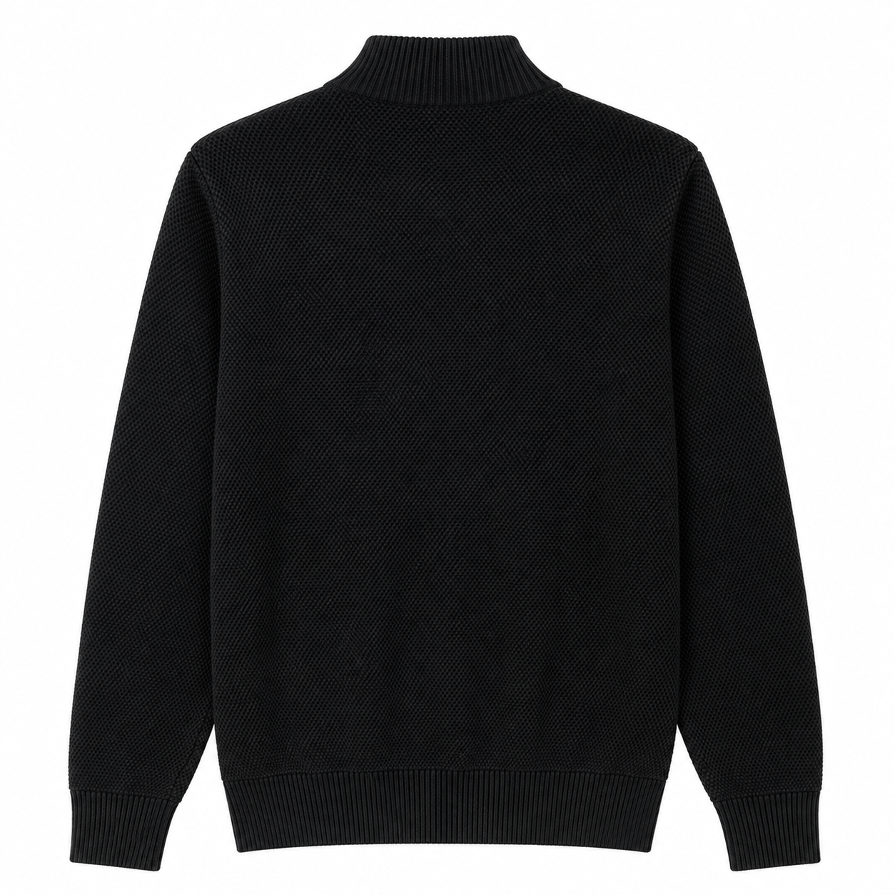 czarny dzianinowy sweter z golfem (2) czarny dzianinowy sweter z golfem (2)