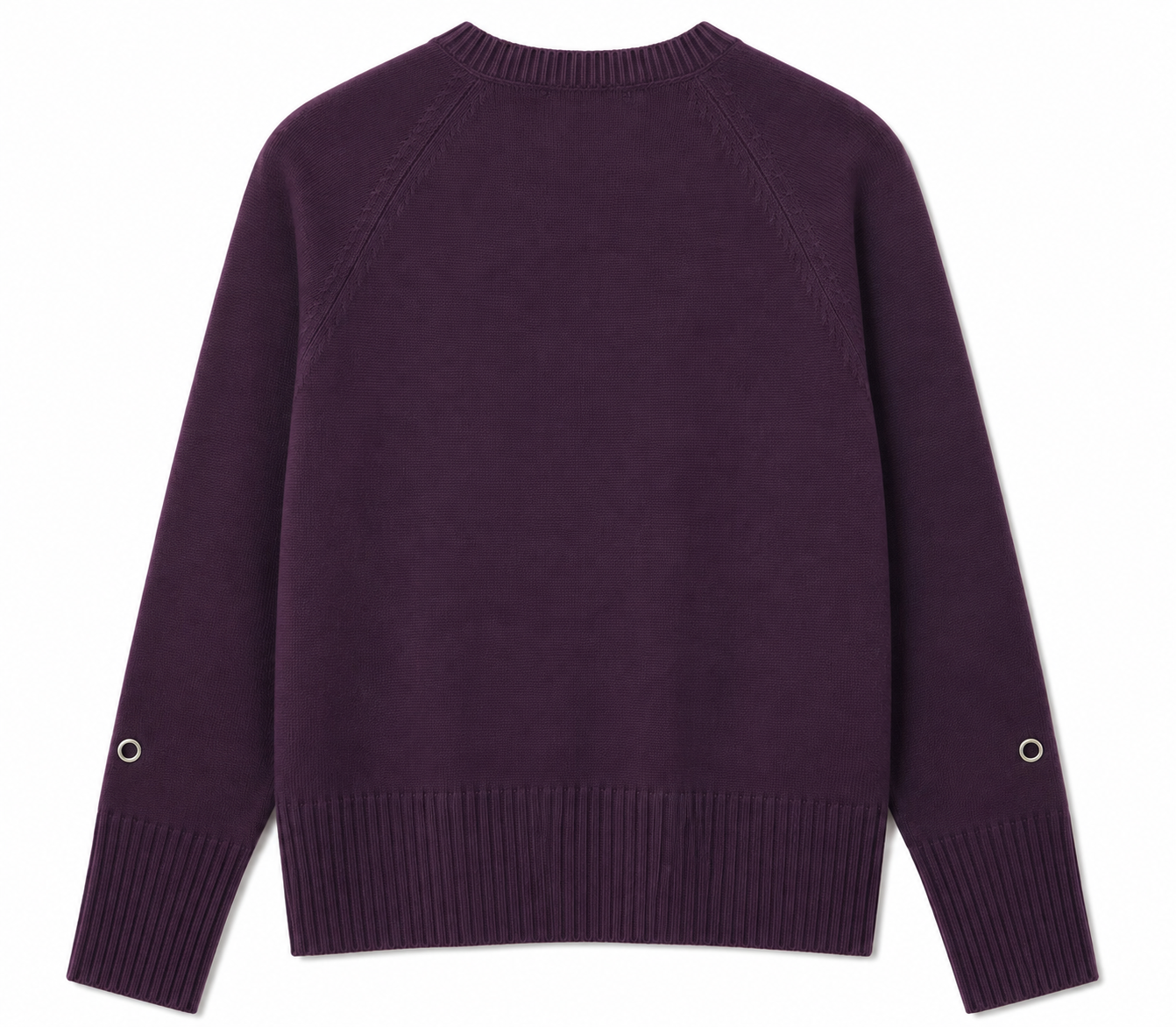 fioletowy sweter z metalowymi oczkami fioletowy sweter z metalowymi oczkami