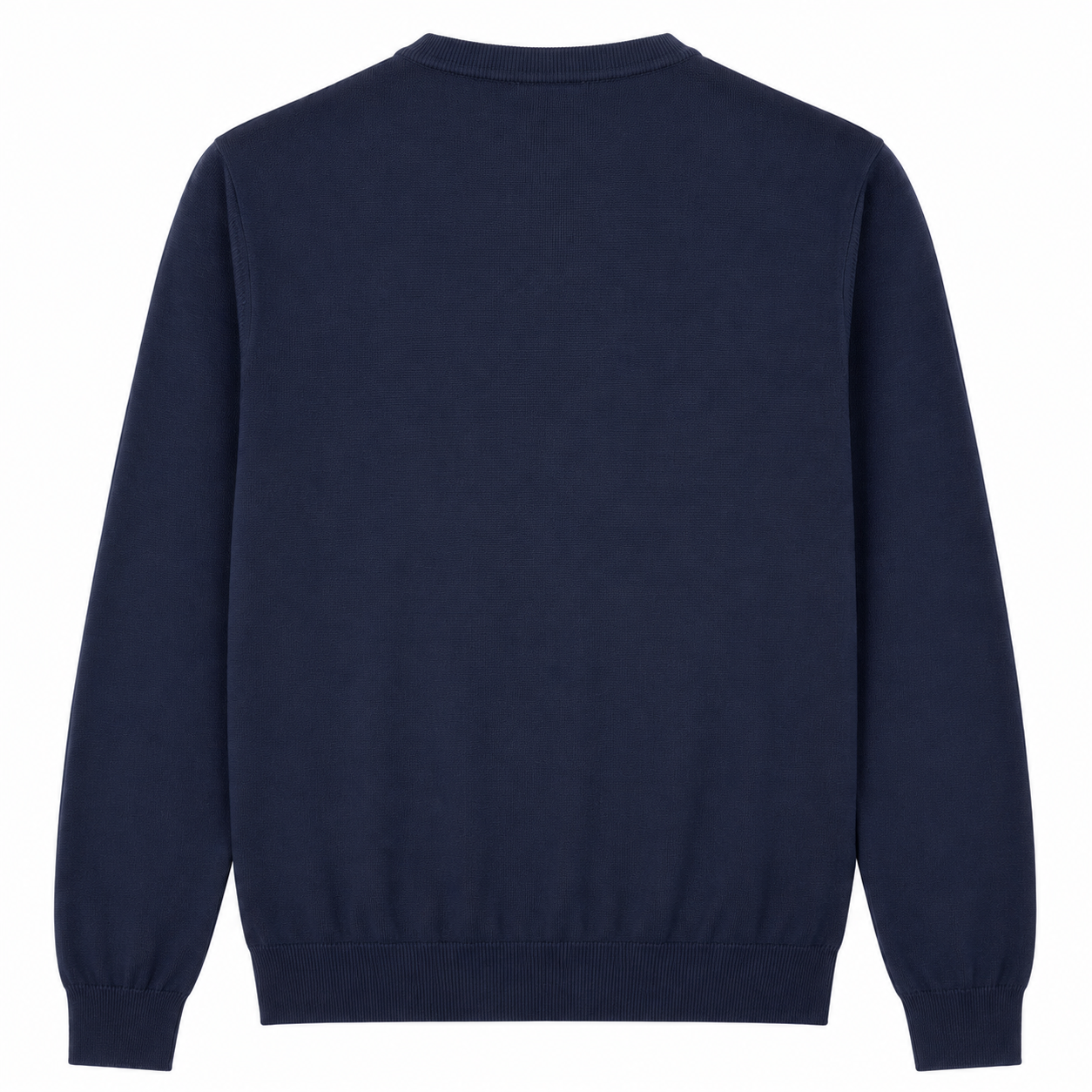 granatowy sweter z dzianiny od tyłu (2) granatowy sweter z dzianiny od tyłu (2)