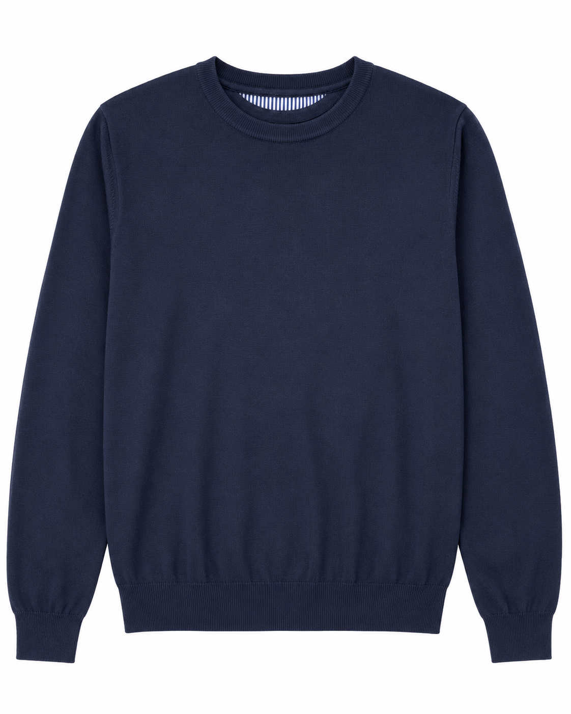 granatowy sweter z okraglym dekoltem 2 granatowy sweter z okraglym dekoltem 2